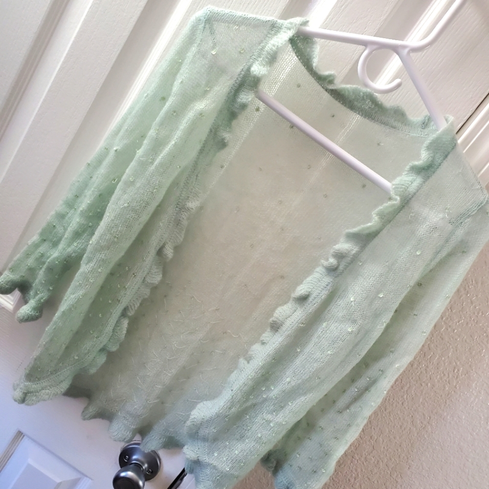 Vintage 1950's Mohair & Sequence Cardigan